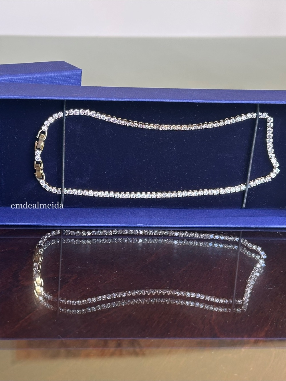 Swarovski Crystal Gold Tone All Around Matrix Tennis Collar Bib Necklace 5511545